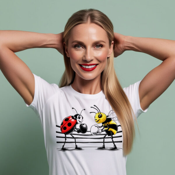 Love and Boxing Tee Featuring a Love Bug and Beetle in a Friendly Fight T-shirt