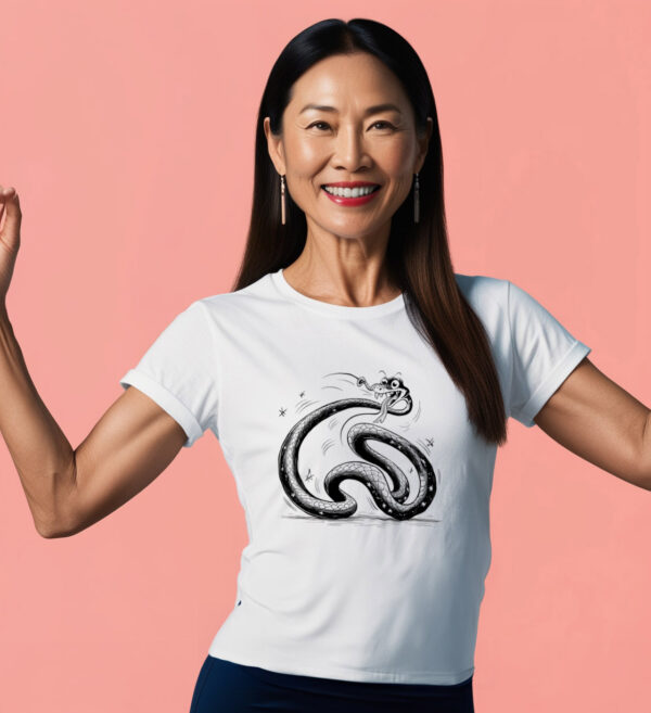 Snake of Nightmares Dramatic T-shirt with a Fearsome Serpent Graphic