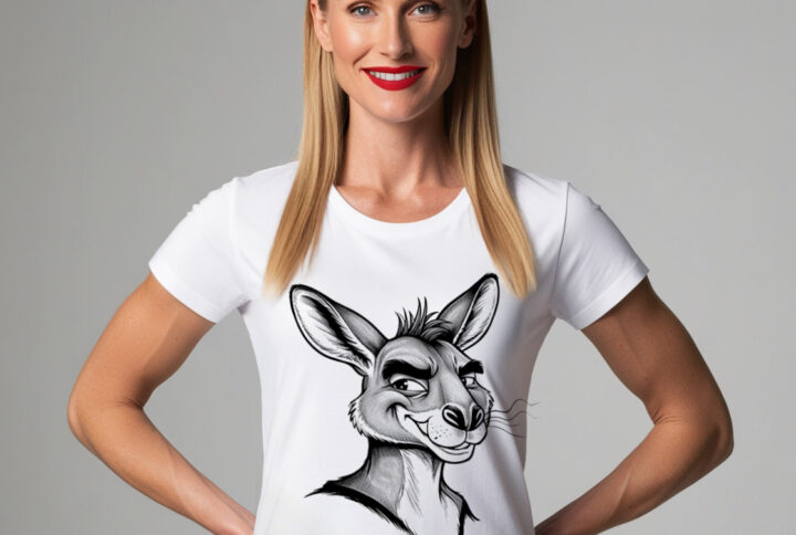 Hop Along Kangaroo Graphic T-shirt