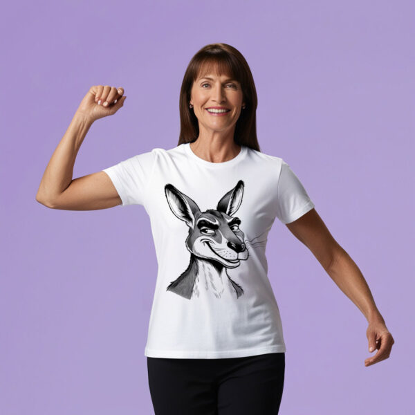 Hopping with Flair Kangaroo Graphic T-shirt (Small)