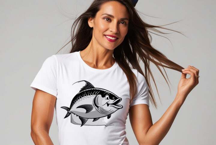 Whimsical fish design on Cute Fish T-shirt in all sizes