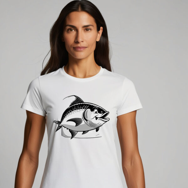 Whimsical fish design on Cute Fish T-shirt in small size