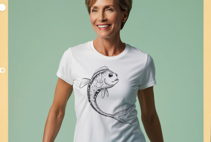 Little Fin Big Heart The Cute Fish T-shirt