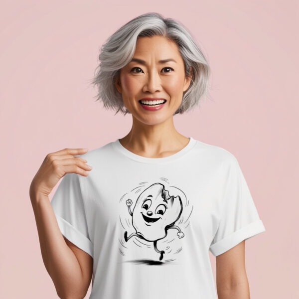 Chip Cha Cha Fun Crew Neck T-shirt with Dancing Potato Chip Design