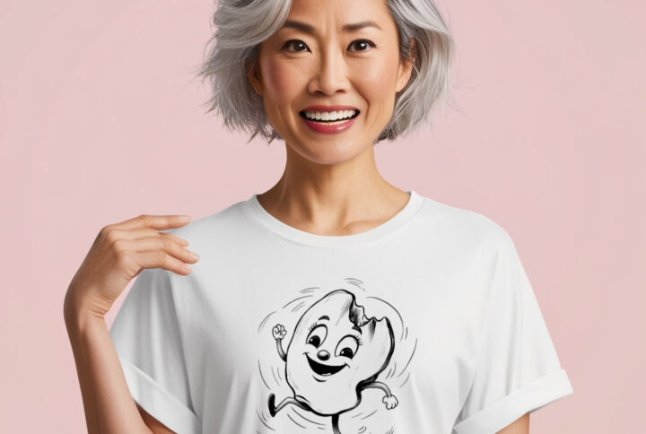 Chip Cha Cha Fun Crew Neck T-shirt with Dancing Potato Chip Design