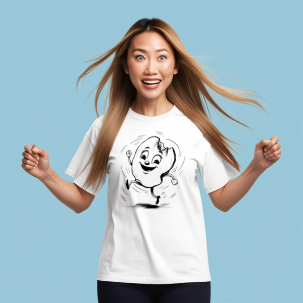 Chip Cha Cha Fun Crew Neck T-shirt with Dancing Potato Chip Design in Small Size