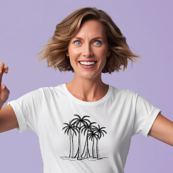 Tropical Haven Effortlessly Stylish T-shirt with Palm Tree Graphic