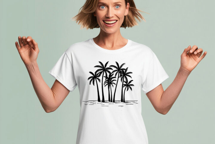 Island Breeze Fresh Palm Tree Graphic T-shirt for Your Wardrobe
