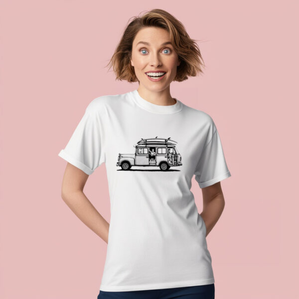 Eerie Truck - Dramatic T-shirt Featuring a Menacing Vehicle