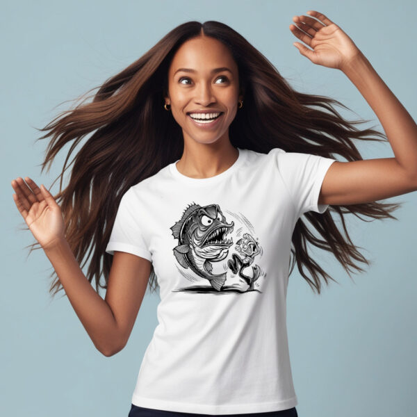 Predator of the Deep Unleash the Scary Fish Style T-shirt (Small)