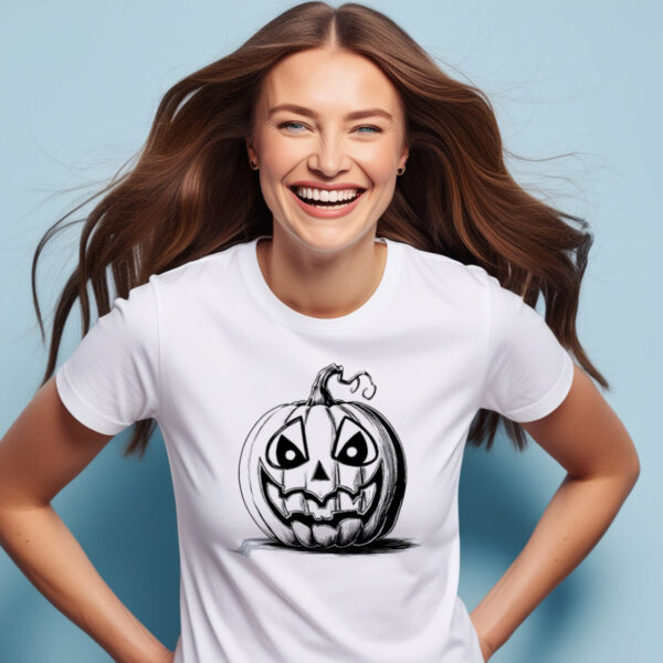 Harvest Spirit T-shirt featuring a pumpkin design