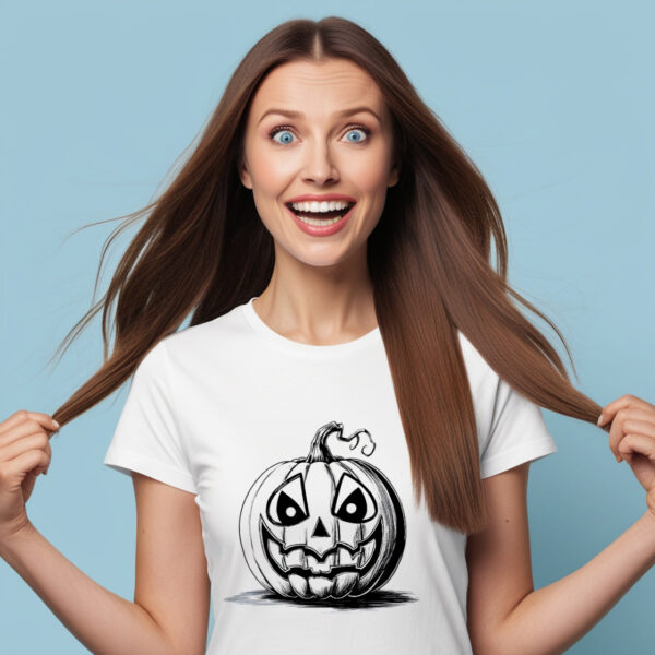 Small size Harvest Spirit T-shirt featuring pumpkin design