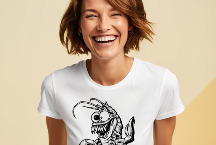 Lobster of the Deep Creepy Lobster Graphic on a Stylish T-shirt