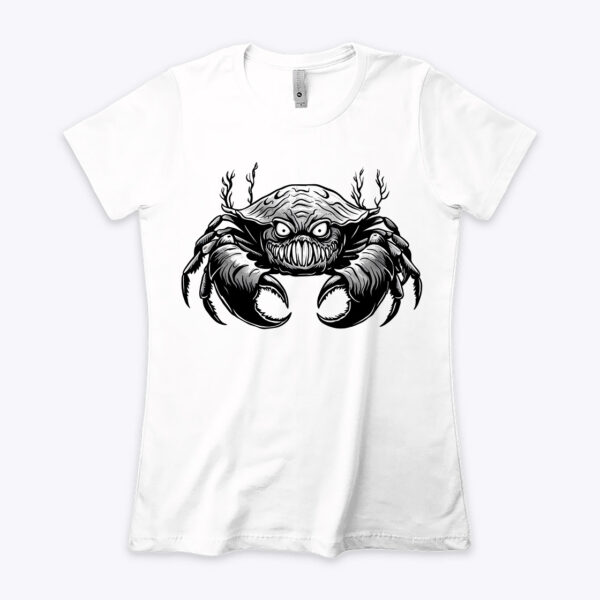 Small size Haunted Crab T-shirt featuring spooky crab print