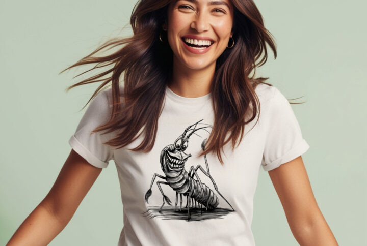 Shrimpish Delight A T-shirt With a Twist of Scary and Sweet