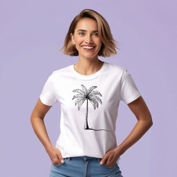 Tropical Tranquility Eye-catching Palm Tree Graphic T-shirt