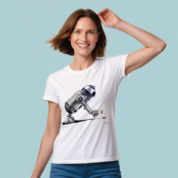 Mechanical Marvel Trendy T-shirt Featuring a Robot Design and Print (Small)