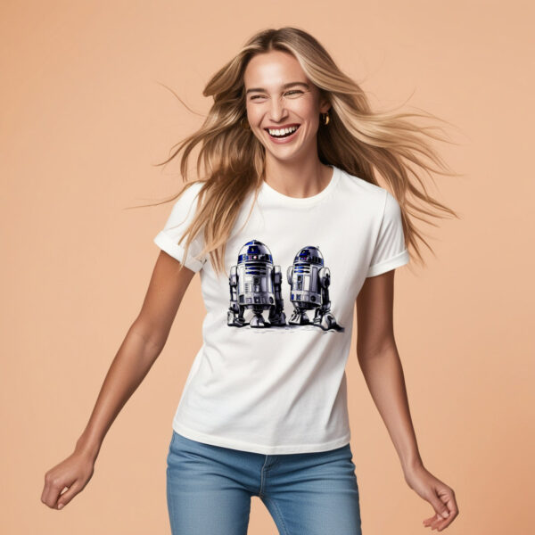 Robot Revolution Bold Graphic Tee for Modern Style (Small)