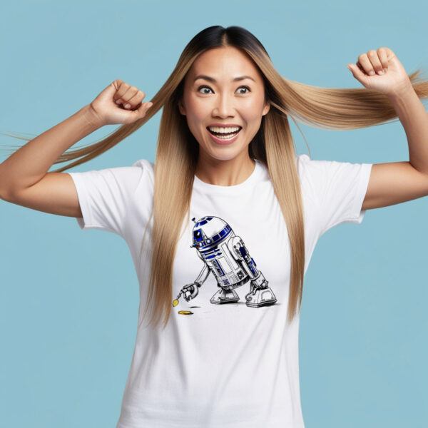 Tech Vibes Sleek Robot Design T-shirt