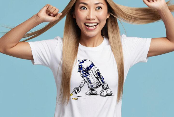 Tech Vibes Sleek Robot Design T-shirt