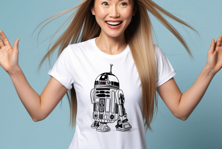 Mechanical Marvel Trendy T-shirt Featuring a Robot Design