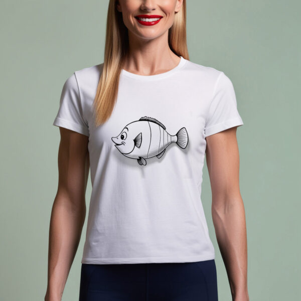 Ocean Titan Stylish T-shirt with a Mighty Fish Design (Small)