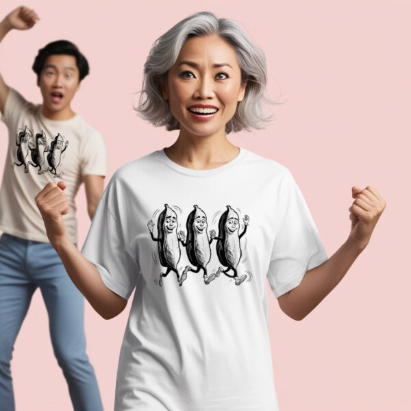 Dancing Nuts - Chilling Crew Neck T-shirt with Creepy Peanut T-shirt Graphic