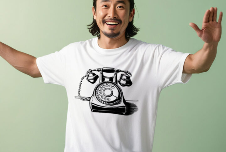 Dialing Memories - A T-shirt That Rings in the Past with Style