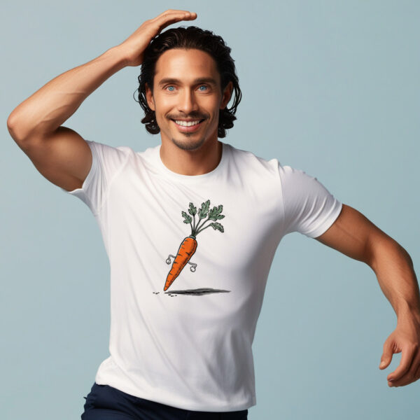 Small Carrot Charm Vibrant Carrot Graphic T-Shirt for a Wholesome Look