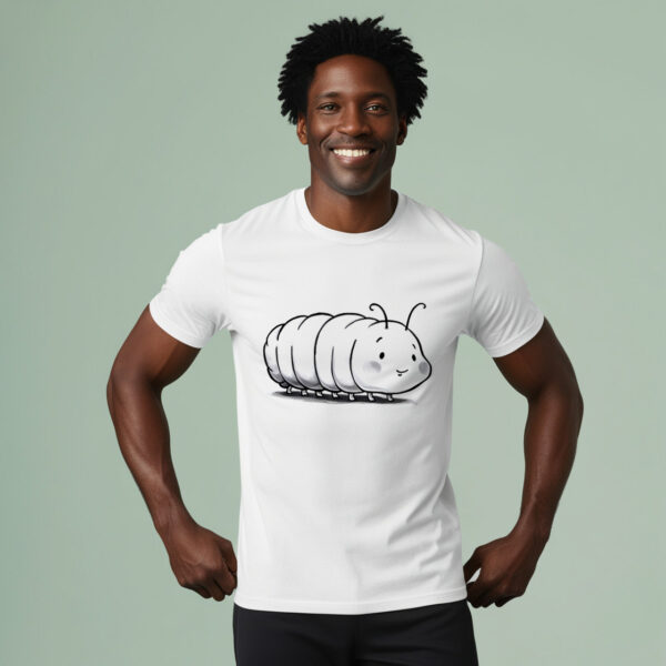 Endearing Caterpillar - Cute Crew Neck T-shirt in Small Size