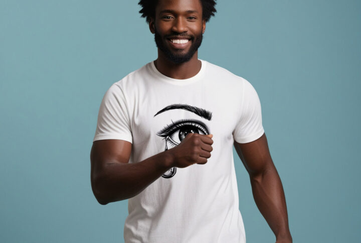 Crying Eyes Unique T-shirt Featuring a Striking Eye and Tear Graphic