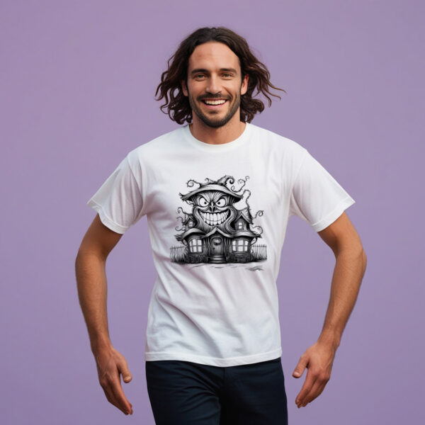 Haunted House of Horror T-shirt featuring a frightening design