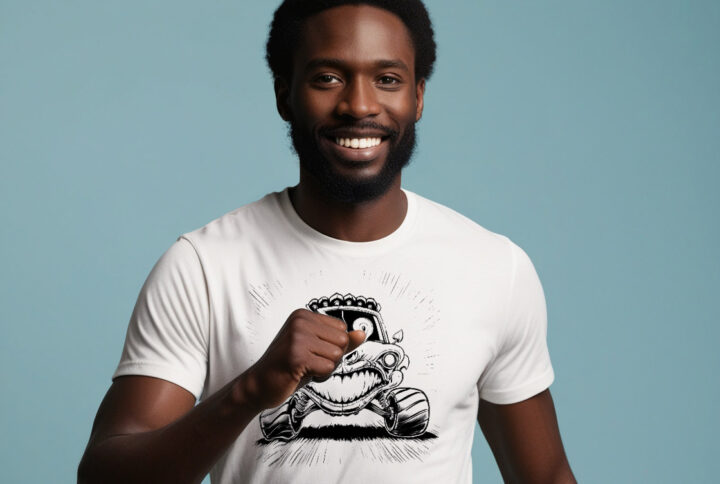 Chilling Drive Cool T-shirt with Spooky Car Illustration