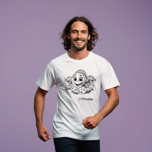 Giggle Under the Sea T-shirt with Cute Fish Print