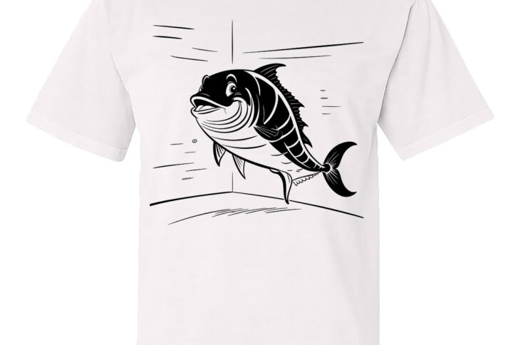 Reel Power Eye Catching T-shirt Featuring a Massive Fish