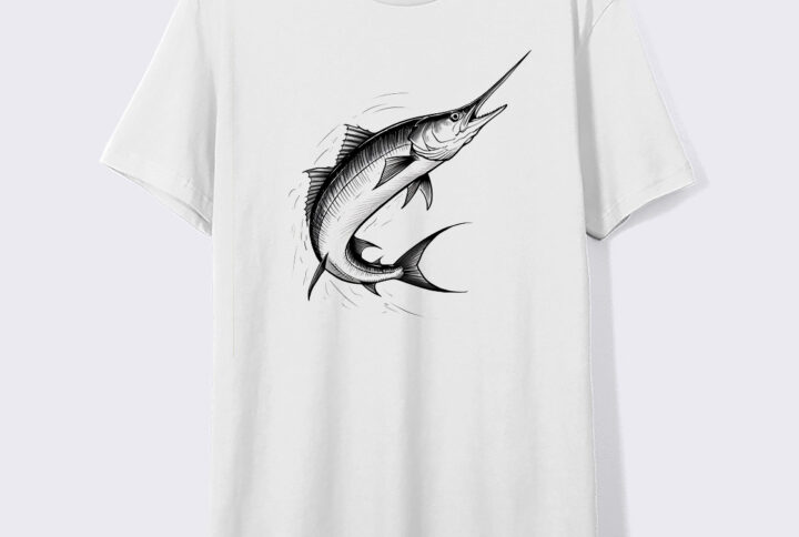 Bold Big Catch t-shirt with a giant fish design