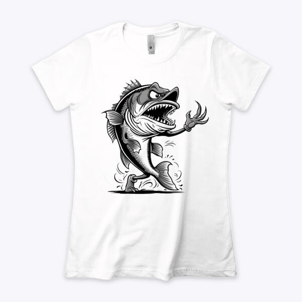 Shark Attack Bold Crew Neck T-shirt With a Fearsome Shark Graphic