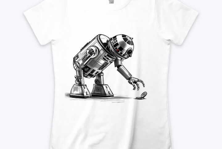 Robo Cool Futuristic Robot Graphic T-shirt