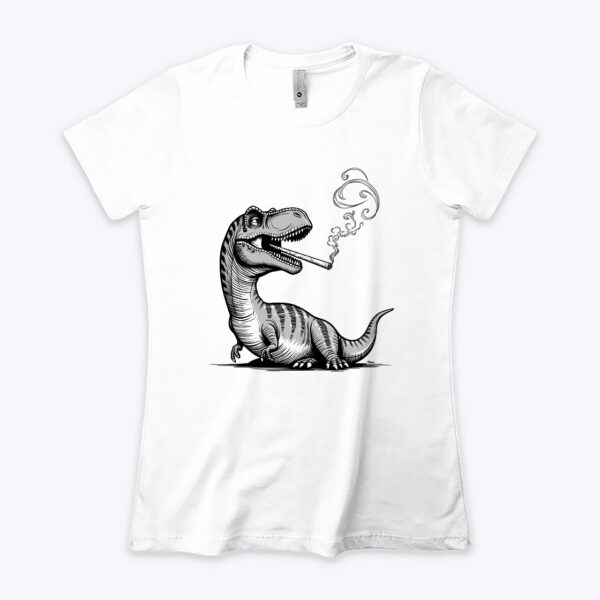 Smokin Dino Edgy Crew Neck T-shirt With a Fun Twist