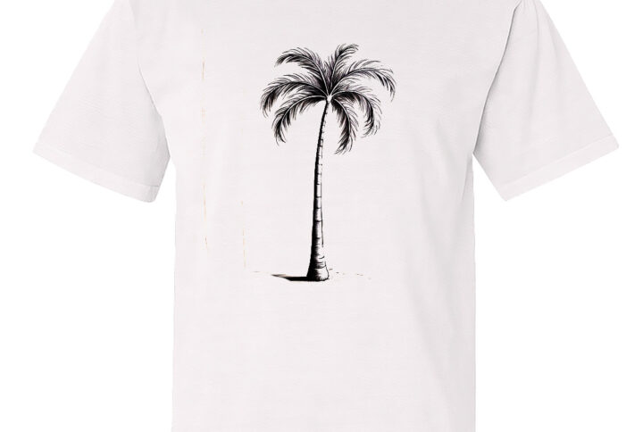 Tropical Vibes Chic Palm Tree Graphic T-shirt