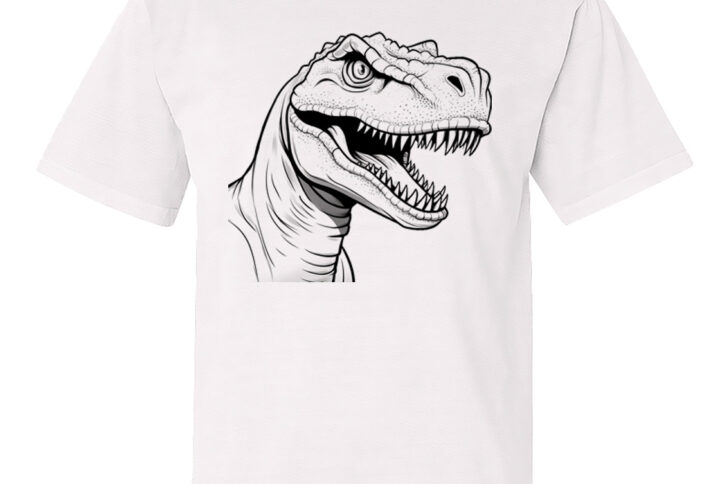 Cool Dino Vibes Dino Style on a Trendy Crew Neck T-shirt