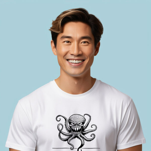 Hauntingly Tentacled T-shirt for thrill seekers featuring a creepy octopus design (Small)