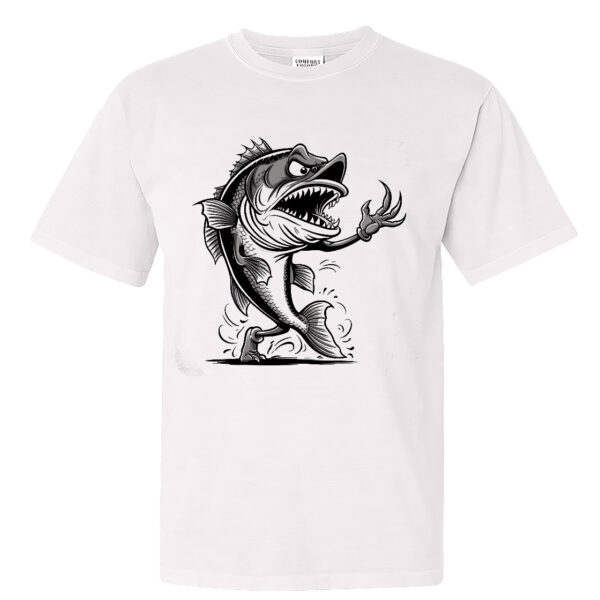 Chilling shark illustration on a classic tee