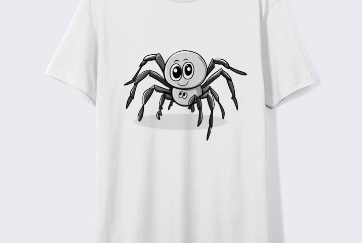 Adorable spider design on a classic tee